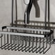 thumbnail image 5 of Billuyoard Estante de ducha de baño de acero inoxidable con suspensión, cómodo y práctico, fácil de instalar Almacenamiento y organización del hogar Negro, 5 of 6