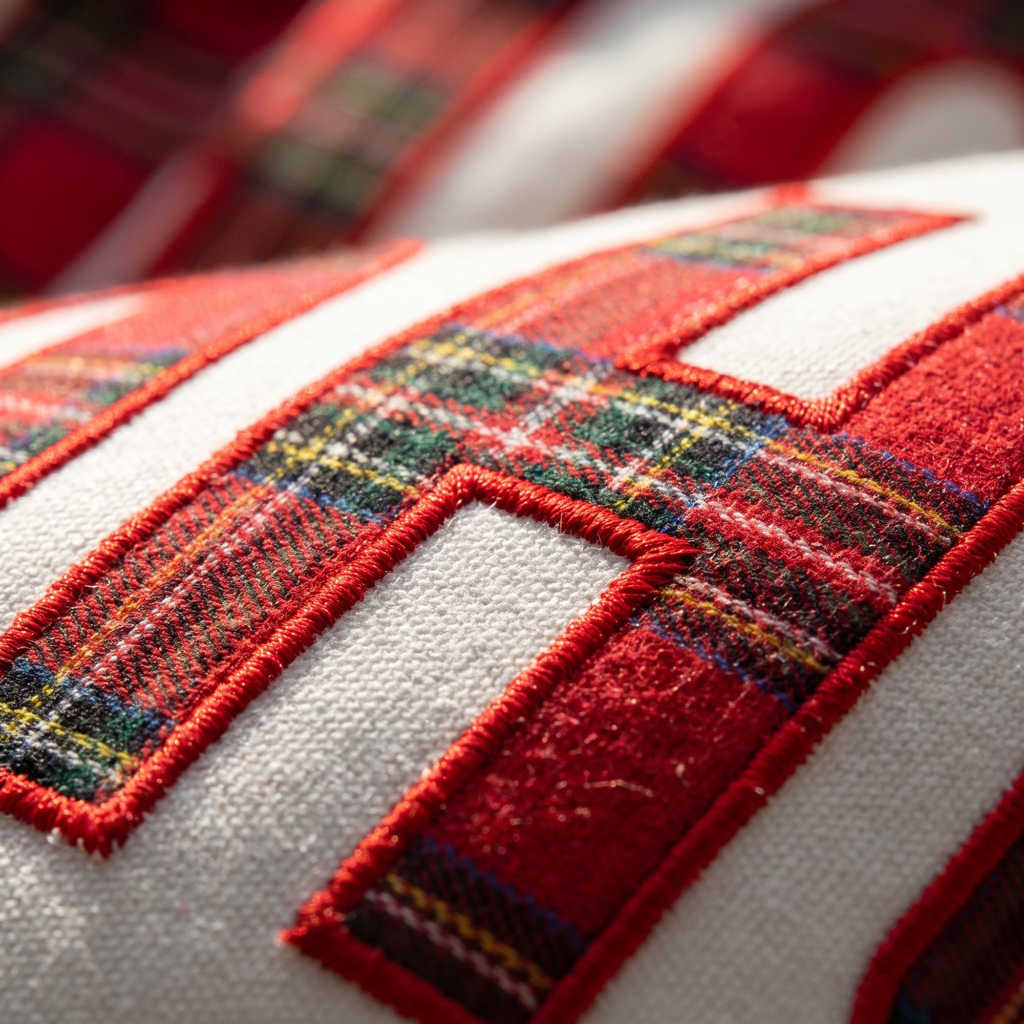 Unique Bargains 2 Pack Throw Pillow Covers Tartan Cushion Cases Red Plaid HoHoHo 18"x18"