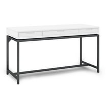 Simpli Home Banting SOLID HARDWOOD Industrial 60 inch Wide Desk in White