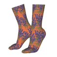 thumbnail image 5 of Bingfone Lavender Flowers Prirnt Women's Men's Fun Pattern and Solid Crew Socks-1 Pair Pack-Cool & Classic Novelty Design Gifts, 5 of 7