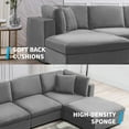 thumbnail image 3 of Puremind 144" Oversized U Shaped Sectional Sofa, 8 Seat Modular Couches for Living Room, Modern Corner Sofa, Convertible Sleeper Sofa Couch Bed, Light Gray, Style 3, 3 of 7