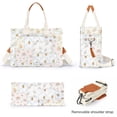 thumbnail image 4 of Gocvo Canvas Tote Bags for Women, Large Multi-Pocket Shoulder Handbag, Crossbody Messenger Bag, Country Garden, 4 of 6