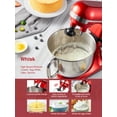 AICOK 5.5Qt Stand Mixer, Electric, Food & Cake Combo, Double Hooks
