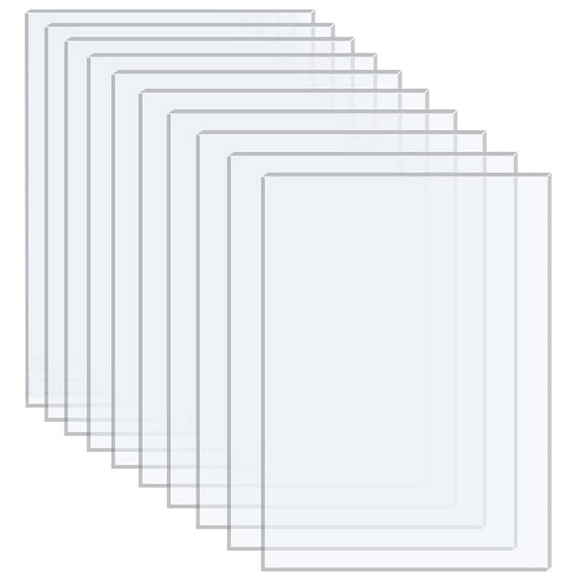 LEEYNEER 10 Pcs Acrylic Blank Board Crafting Acrylic Boards Cut Acrylic Boards Panel Table Sign Board Picture Frame Acrylic Board