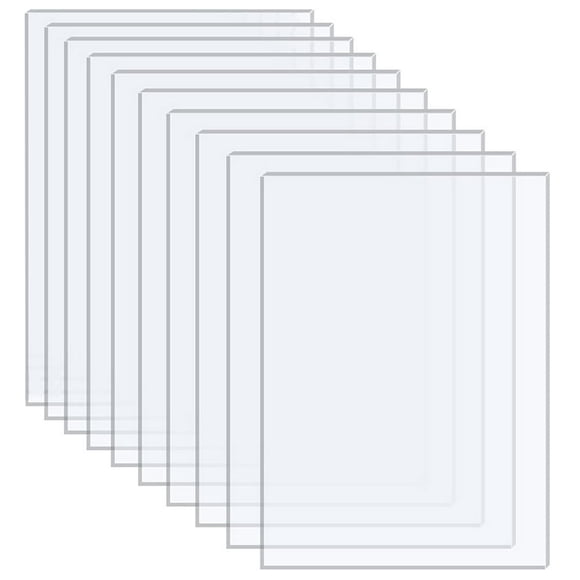 LEEYNEER 10 Pcs Acrylic Blank Board Crafting Acrylic Boards Cut Acrylic Boards Panel Table Sign Board Picture Frame Acrylic Board