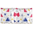 thumbnail image 7 of Yayeee Kitchen Curtains Tier Set of 2 Light Filtering 57"x24" Over Sink Window Panels, Simple Triangles, 7 of 7