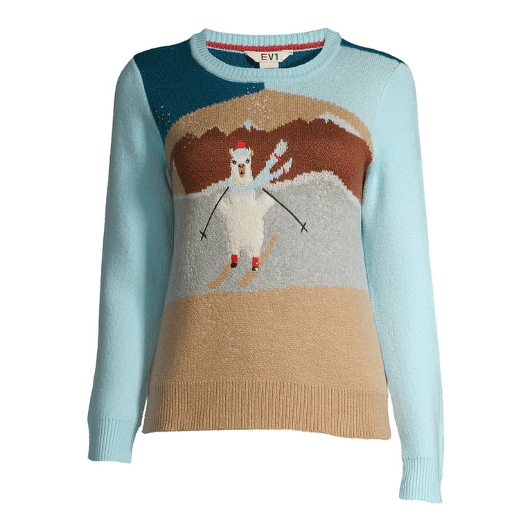 Llama christmas sweater outlet walmart