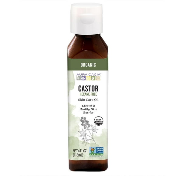 Aceite para Cuidado de la Piel Aura Cacia Orgánico Ricino 4 onzas fluídas