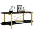 thumbnail image 2 of vidaXL Coffee Table Black 110x48x40 cm Engineered Wood, 2 of 5