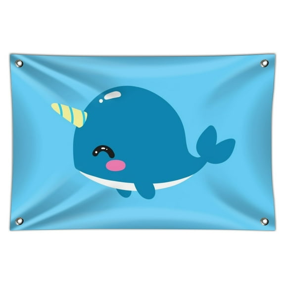 Cute Kawaii Baby Narwhal Home Business Office Sign