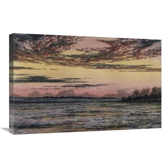 30 in. Sunset Over the Ice Art Print - Frederic E. Church