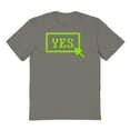 thumbnail image 1 of Yes Humor Graphic Charcoal Men's Cotton T-Shirt, 1 of 1