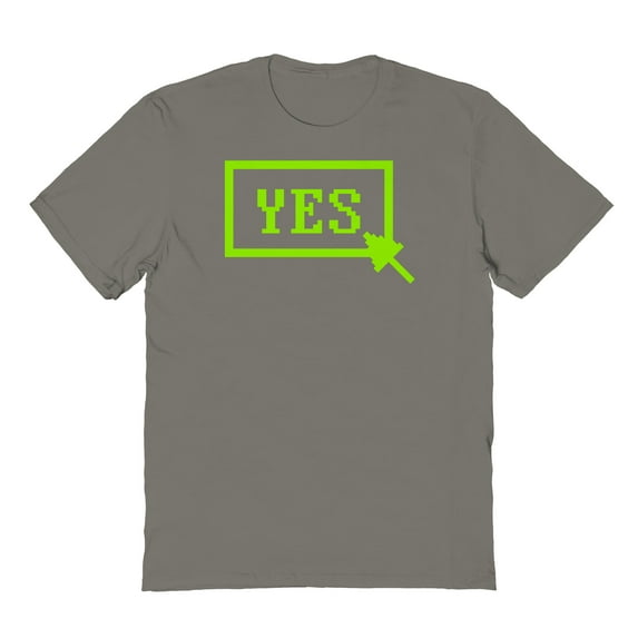Yes Humor Graphic Charcoal Men's Cotton T-Shirt