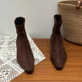 thumbnail image 5 of Women's Ankle Boots Suede Flat Pointed Toe Sock On Stretch Fit Comfortable Casual Footwear Ideal for Daily Wear, 5 of 5