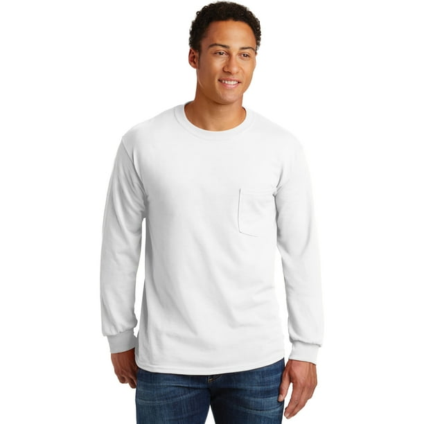 Mens Long Sleeve Pocket T Shirts