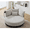 Gray, variant on Oversized Swivel Barrel Chairs, 360° Rotation Sofa Chair with 4 Wheels and Adjustable Phone Stand, 9" Thick Upholstered Single Sofa Chair with 51.25" Deep Seat for Living Room, Bedroom, Gray