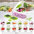 thumbnail image 5 of Vegetable Chopper, Pro Onion Chopper, 14 in 1Multifunctional Food Chopper, Kitchen Vegetable Slicer Dicer Cutter,Veggie Chopper With 8 Blades,Carrot and Garlic Chopper With Container(, 5 of 8