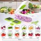 thumbnail image 5 of Picadora de verduras, picadora de cebolla profesional, picadora de alimentos multifuncional 14 en 1, cortadora de verduras de cocina, picadora de verduras con 8 cuchillas, picadora de zanahoria y ajo, 5 of 8