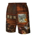 thumbnail image 5 of Naloa Log Cabin Inside Men's Beach Shorts, Surfing shorts, Swim trunks, Quick Dry Swim Trunks for Surfing Beach Fun - 3X-Large, 5 of 9