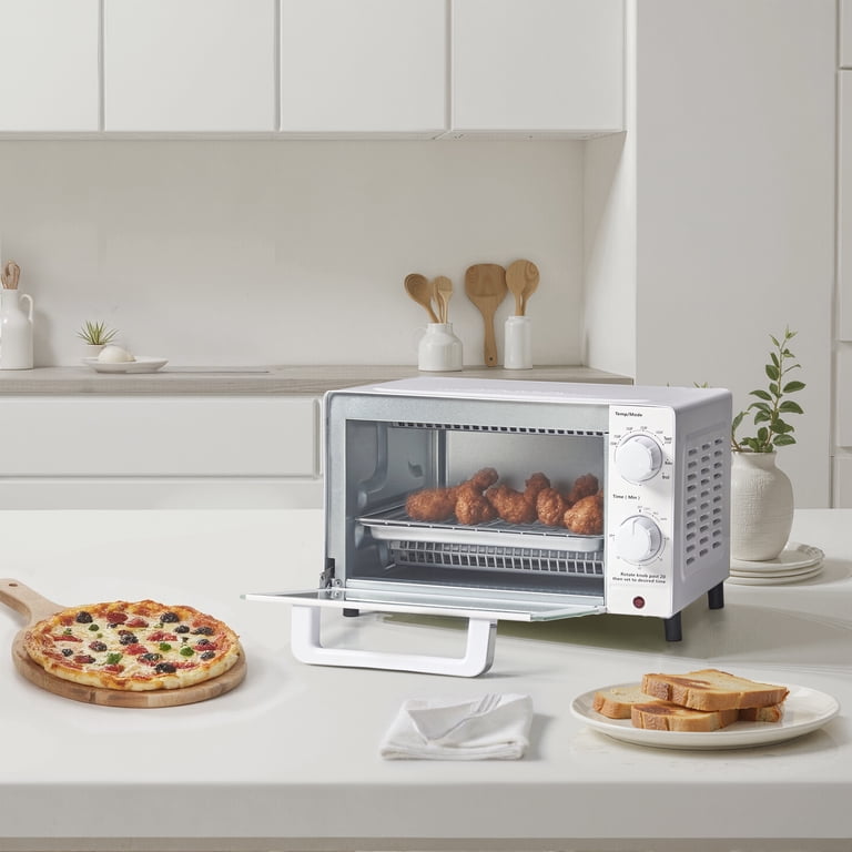 Mainstays 4-Slice Countertop Toaster Oven - Arctic White photo 6