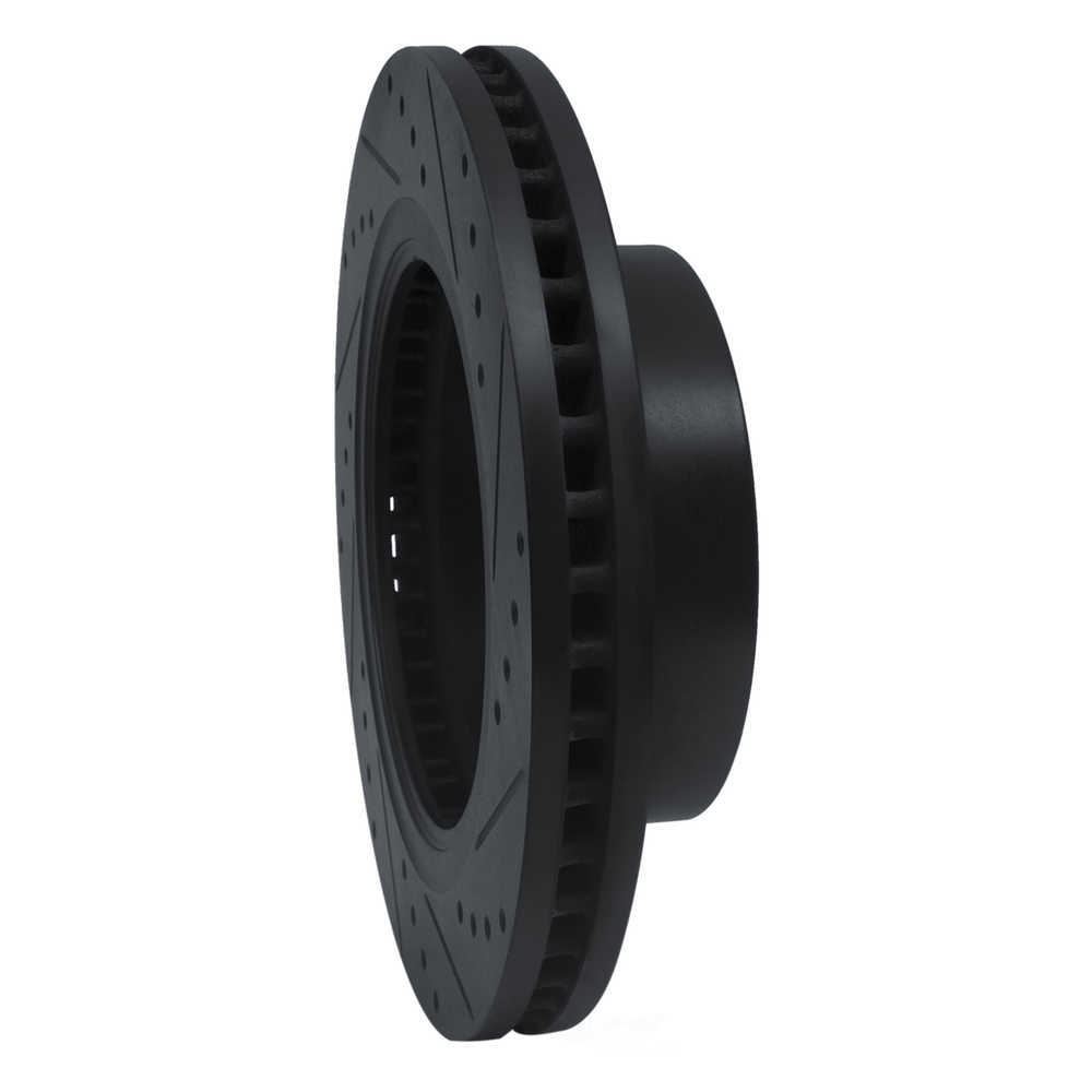Dynamic Friction Company 633-67102L DFC Brake Rotor - Drilled And Slotted - Black