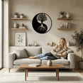thumbnail image 6 of Yin Yang Metal Wall Art for Home and Outside - Wall-Mounted Geometric Metal Wall Decor - Drop Shadow 3D Effect Wall Decoration for Living Room Bedroom, 6 of 9