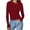 Wine, variant on Oplxuo Basic Going Out Tops for Women Ribbed Long Sleeve Slim Fit Crew Neck Casual Solid Color Tight T Shirts