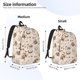 thumbnail image 2 of Disketp Chicken With Floral Mochila de Lona Estampada, Mochila Escolar de Viaje Ligera para Estudiantes y Portátil-Small, 2 of 5