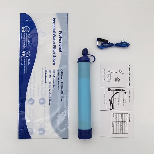 Outdoor Camping Emergency Water Purification Straw Wild Life Filter Straw Outdoor Direct Drinking Individual Water Purifier