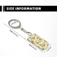 thumbnail image 4 of Goofa Hawaii Palms Printed Rectangular Metal Keychain Bag Charm Floral Charm for Purse Keys Metal Keyring Gift for Women Accessories, 4 of 7