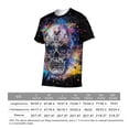 thumbnail image 6 of LAOLIUSN Men's Skull Graphic T Shirt, Colorful Paint Splatter Print Short Sleeve Crew Neck Tee, S-4XL, 6 of 7