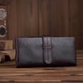 thumbnail image 3 of Men's Vintage Genuine Leather Long Wallet Bifold Money Credit Card Holder Purse, 3 of 10