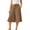 Khaki, variant on PYGNJK Womens Cropped Palazzo Pants Wide Leg Casual High Waist Flowy Lounge Beach Capris Vacation Slacks With Pockets