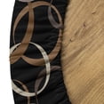 thumbnail image 5 of Ambesonne Abstract Fitted Round Tablecloth, Motifs in Earthy Colors, 36"- 40" Diameter, Black Umber Taupe, 5 of 5