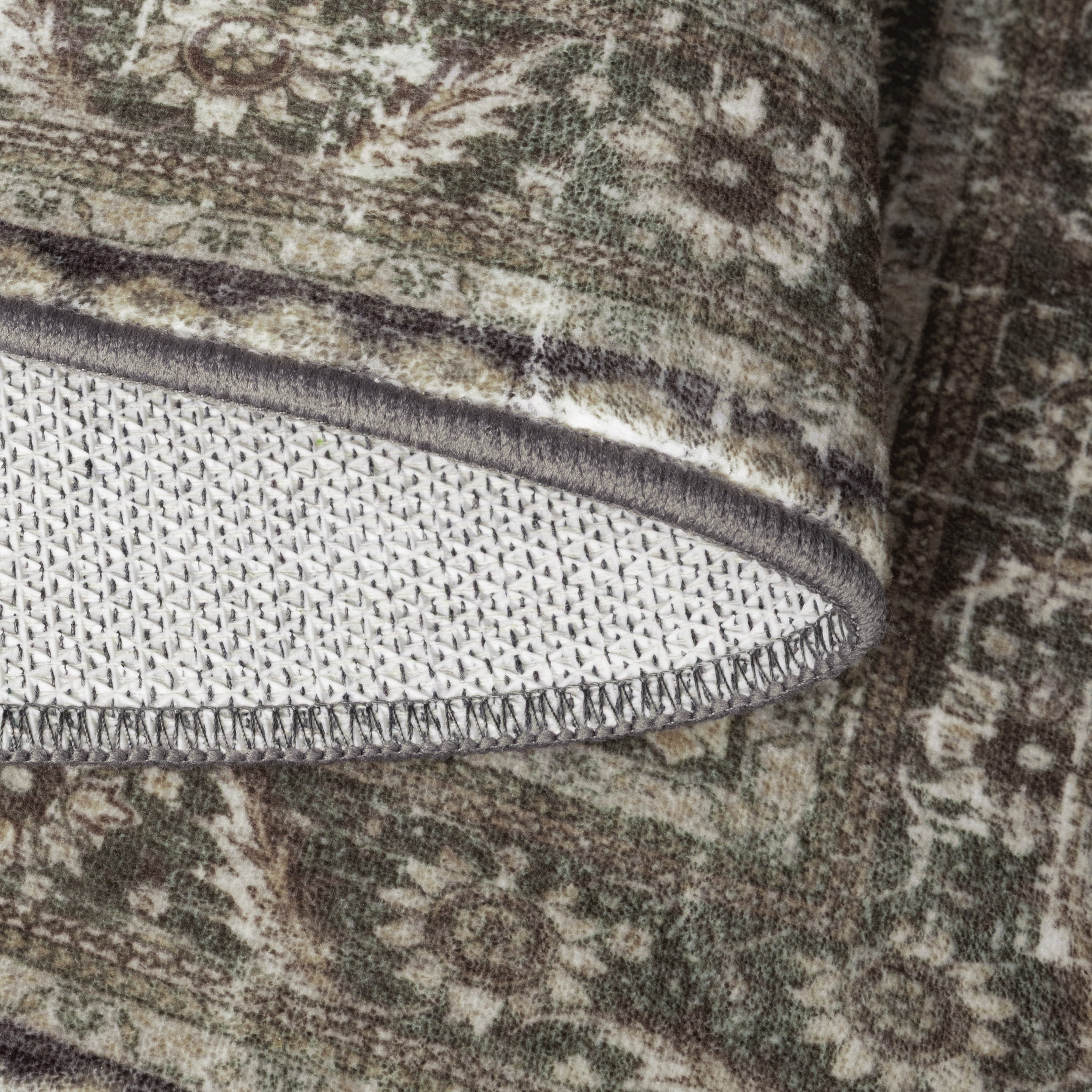 ARJINCUTE Distressed Vintage Traditional Farmhouse Green Area Rugs 6'x9', Non-Slips Low Pile High Traffic Machine Washable