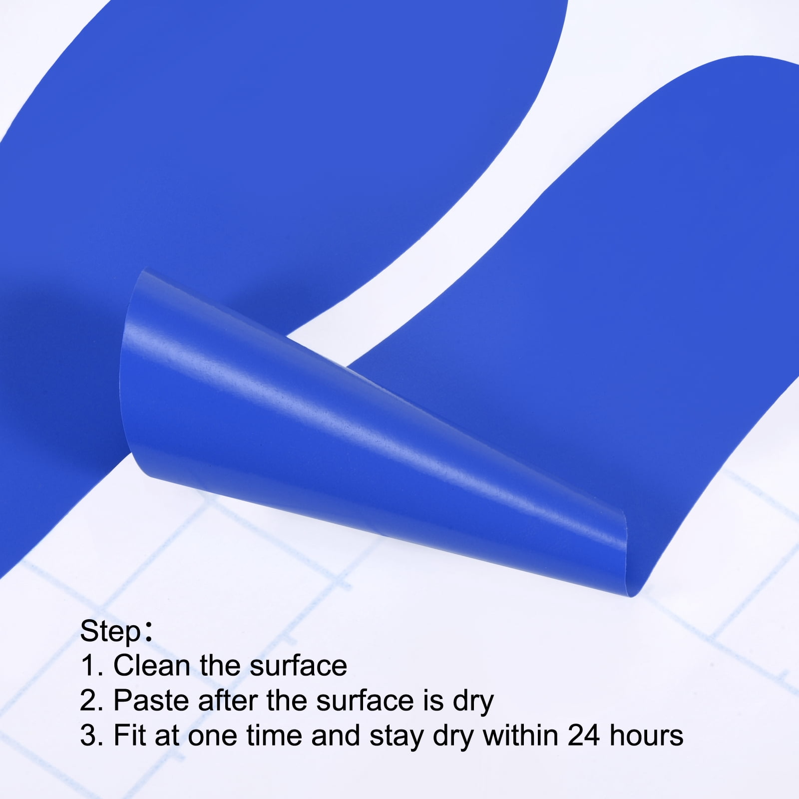 Unique Bargains Durable Footprint Sticker Shoes Floor Decal Sign Blue 6x2"