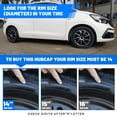 thumbnail image 4 of 14" Silver & Black Hubcaps/Wheel Covers for Most Cars,Set of 4 Snap on Car Truck SUV Hub Cap,PP Material, 4 of 8
