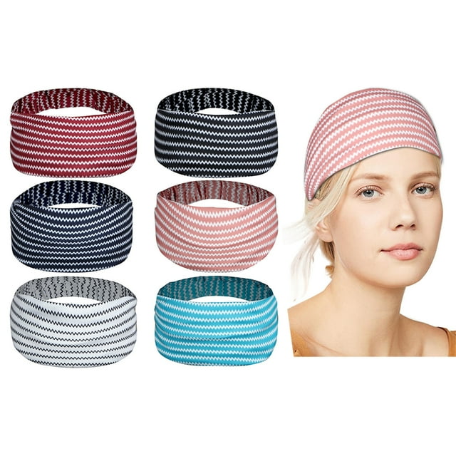 6 Pcs Bandeau de Yoga pour Femmes Antidérapant Bandeau de Sport