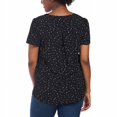 thumbnail image 3 of Hilary Radley Womens V-Neck Printed Blouse Size: L, Color: Black, 3 of 6