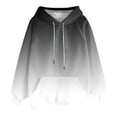 thumbnail image 7 of Htigea Drawstring Sweatshirts for Women Oversized Hooded Raglan Long Sleeve Casual Loose Pullover Hoodies Pocket Tops Black S, 7 of 7