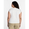 thumbnail image 3 of Terra & Sky Women’s Plus Side Tie Dolman Tee, Size 0X-5X, 3 of 5