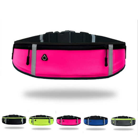 CHOK Running Belt with Waterproof Adjustable Elastic Strap Sweatproof waistpacks with Large Capacity Perfect for Running and Outdoor-Black