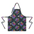 thumbnail image 2 of Pioneer Flower Floral Print Pattern Apron for Women and Men, Cotton Linen Waterproof with Pockets, Adjustable, 33x27 Inch for Kitchen, Gardening, BBQ, Salon, 2 of 6