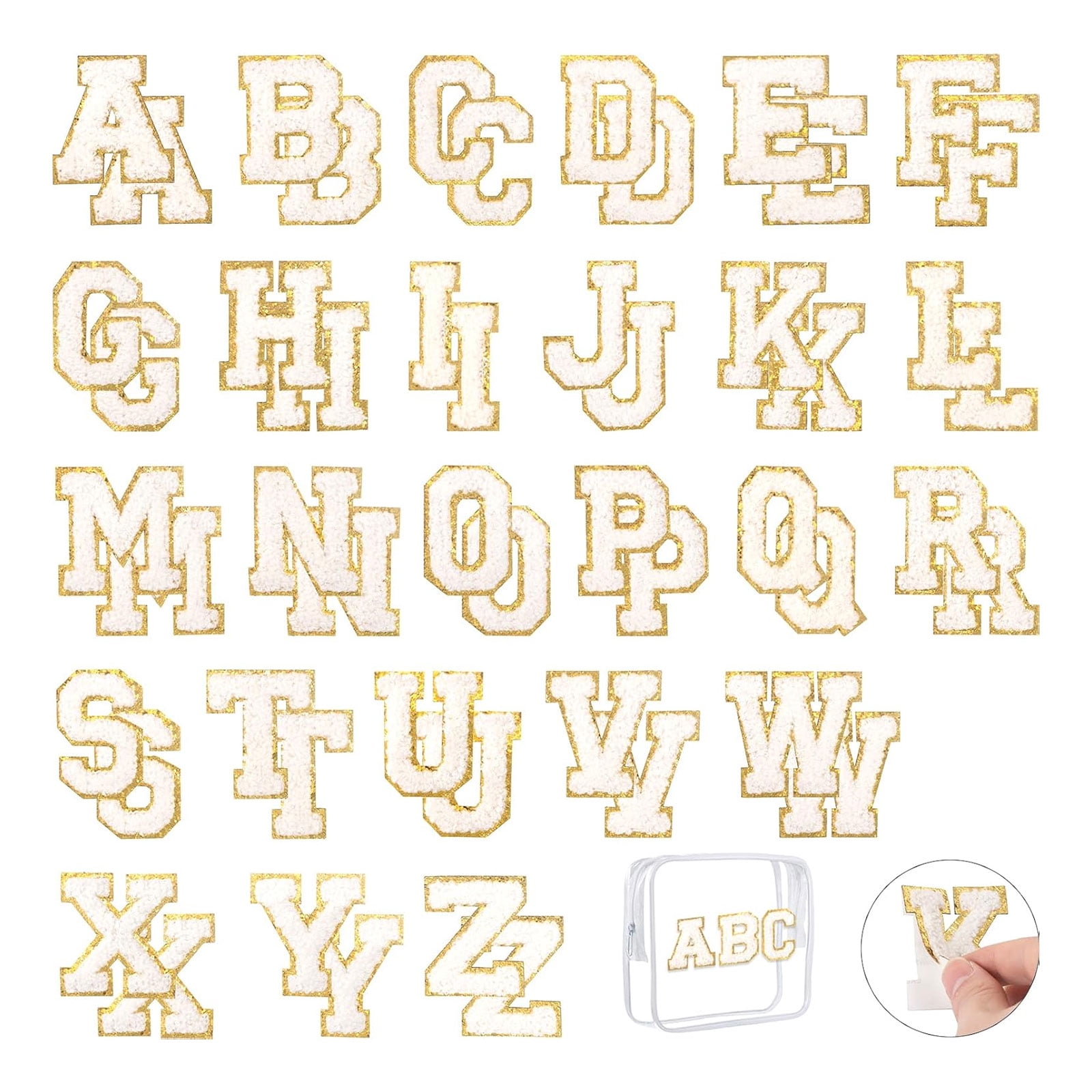 1 Set A-Z Letter Sticker Letter Repair Patches Iron on Embroidered Patches Sew On Patches for Clothes Hat