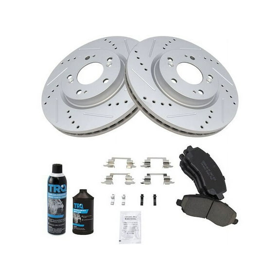 Front Brake Pad and Rotor Kit - Compatible with 2007 - 2018 Mitsubishi Outlander 2008 2009 2010 2011 2012 2013 2014 2015 2016 2017