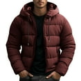 thumbnail image 3 of Horkkom Winter Jackets for Men Warm Fleece Puffer Jacket Casual Zip Up Coats with Pockets Hood Drawstring XL, 3 of 7