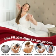 Therapeutica Cervical Orthopedic Foam Pillow - Neck Support Pillow for Side & Back Sleepers - Ergonomic Pillow for Neck Support, Relief, Spinal Alignment – Large Size, Firm, White