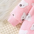 thumbnail image 6 of Gibobby Newborn Baby Bear Outfit Suit Girls Boys Fleece Jumpsuit Romper Hooded Winter Snowsuit Clothes(Pink,3-6 Months), 6 of 7
