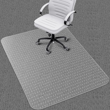 Office Chair Mat for Carpeted Floors, Large Floor Protector Mat for Low-Pile Carpets, 63" x 51"