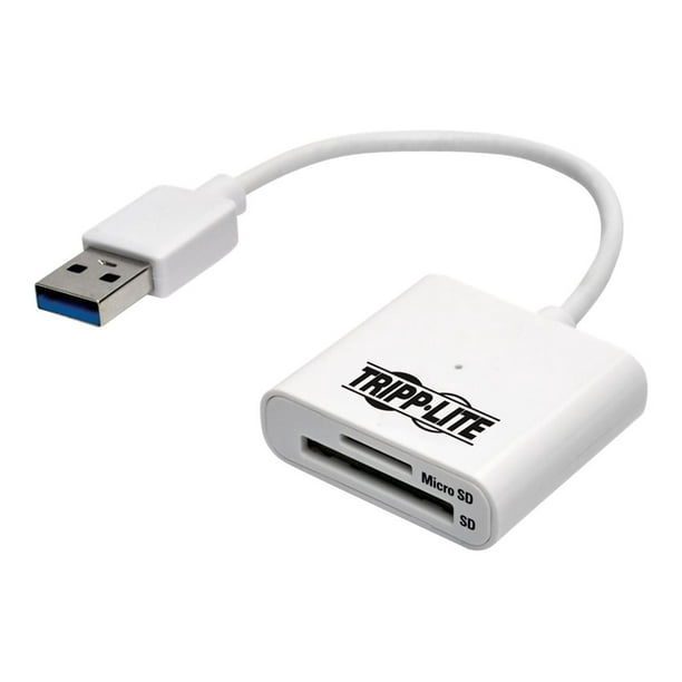 USB 3.0 SD LmicroSD Ecteur Multimédia de Carte Mémoire SuperSpeed SD/Micro SD avec Câble Intégré, 6 Pouces - Lecteur de Cartes (MMC, RS-MMC, MMCmobile, MMCplus, DV RS-MMC, SDHC, microSDHC, SDXC) -